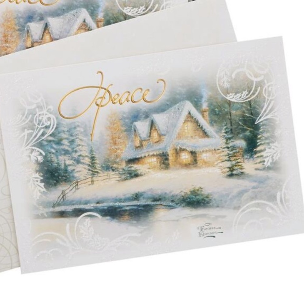 3 boxes of Thomas Kinkade Peace Christmas cards